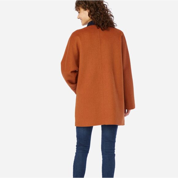 Pendleton Wool Double Face Long Jacket Blazer Women L Camel Brown Oversized Soft - Picture 2 of 9